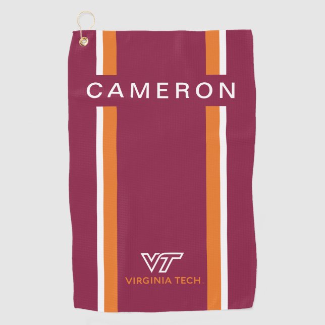 VT Virginia Tech University | Add Your Name Golf Towel (Front)