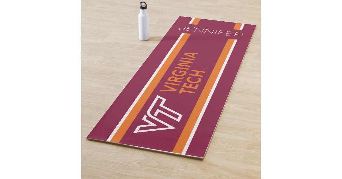 Vt Virginia Tech University Add Your Name Yoga Mat Zazzle Com