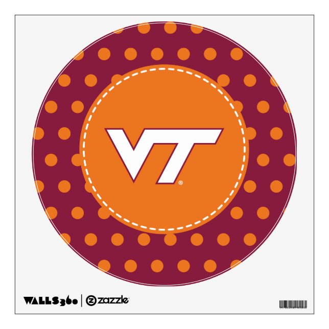 VT Virginia Tech Wall Decal (Front)