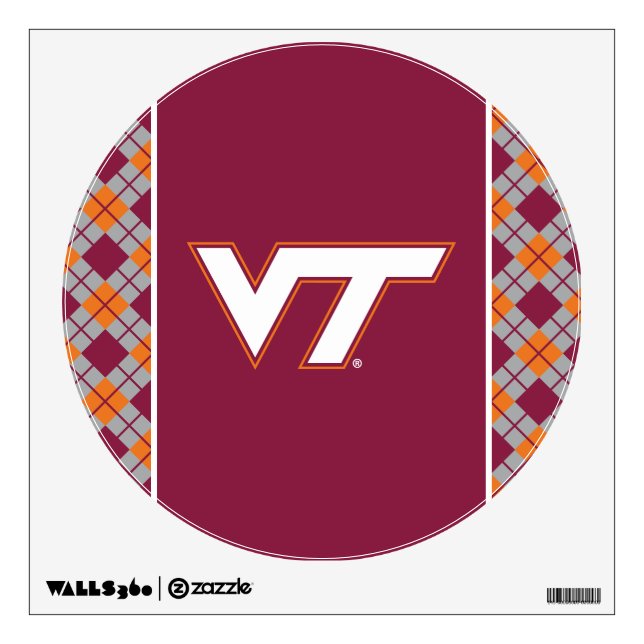VT Virginia Tech Wall Sticker (Front)