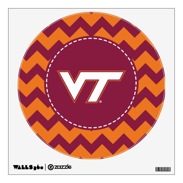 VT Virginia Tech Wall Sticker (Front)