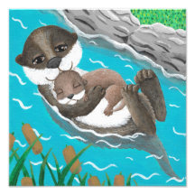 VTD "Otterly Adorable" 12x12 Art Print