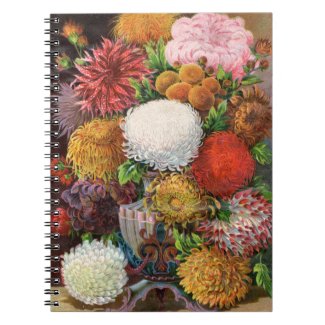 VTG Botanical Chrysanthemums Notebook