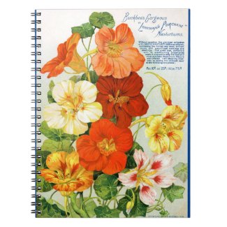 VTG Botanical Nasturtiums Spiral Notebook