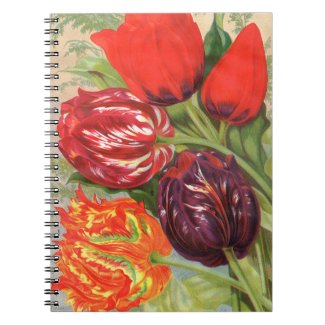 VTG Botanical Tulips Notebook