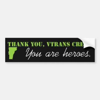 VTrans crews Bumper Sticker