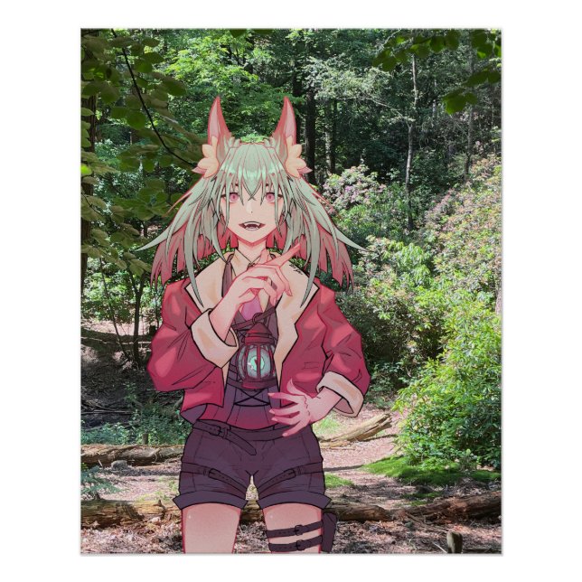 VTuber, Anime, Forrest,  Poster (Front)