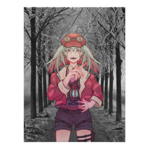VTuber, anime winter Forrest, bos Poster