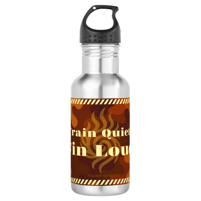 VTVB-TRAINQUIET1-WB - Water Bottle (Front)