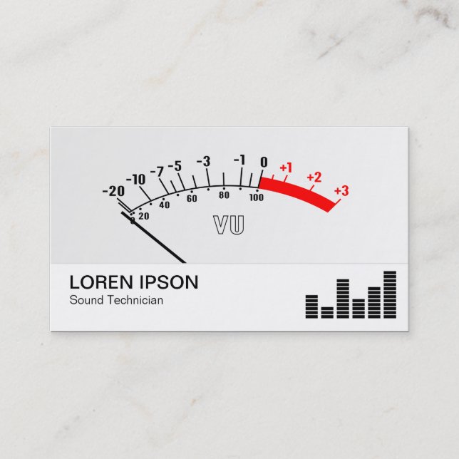 VU Meter 01 Business Card (Front)