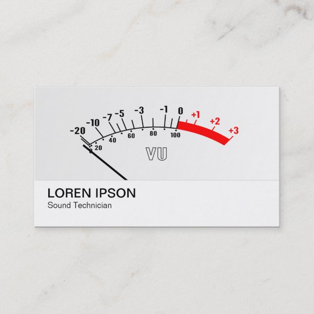 VU Meter 01 Business Card (Front)
