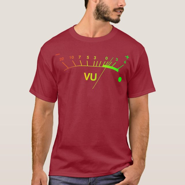 VU Meter dB DJ T-Shirt (Front)