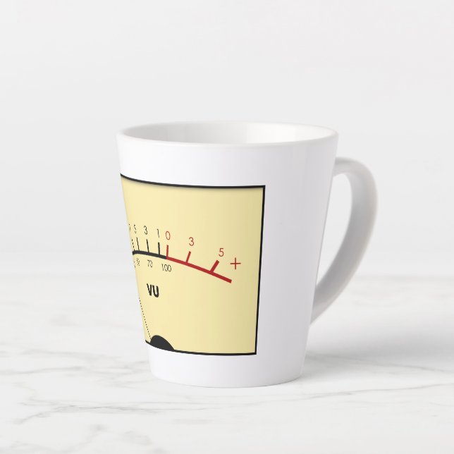 VU Meter Latte Mug (Right Angle)