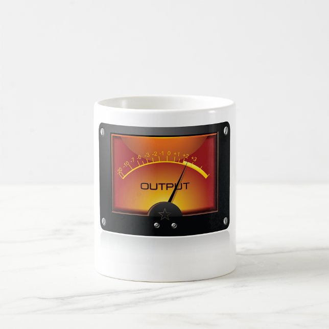 VU Meter Output Gauge Audio Level Meter Coffee Mug (Creator Uploaded)