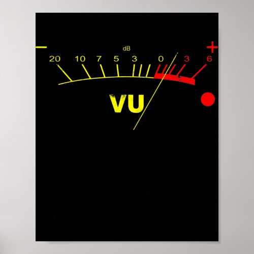 VU Meter Sound Level Studio Broadcast Sound Poster