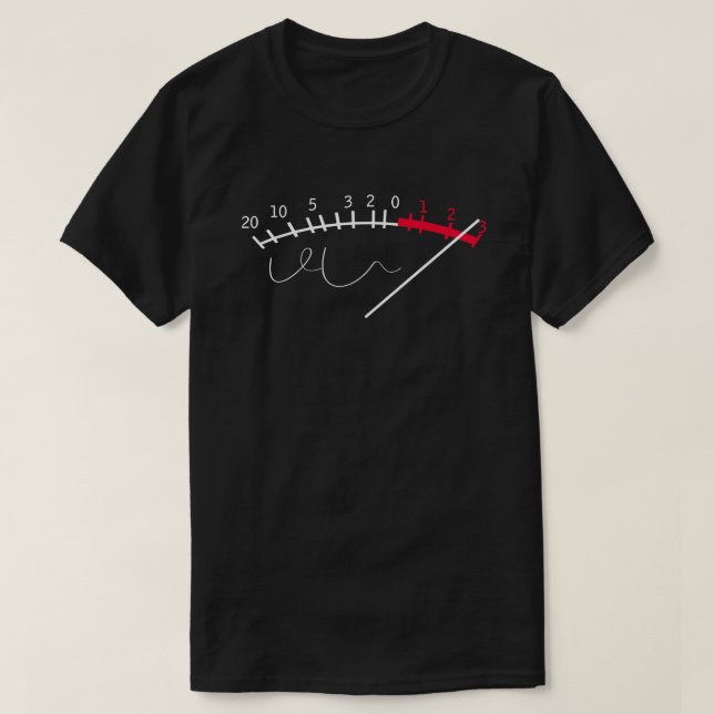 VU Meter Sound Level Studio  T-Shirt (Design Front)