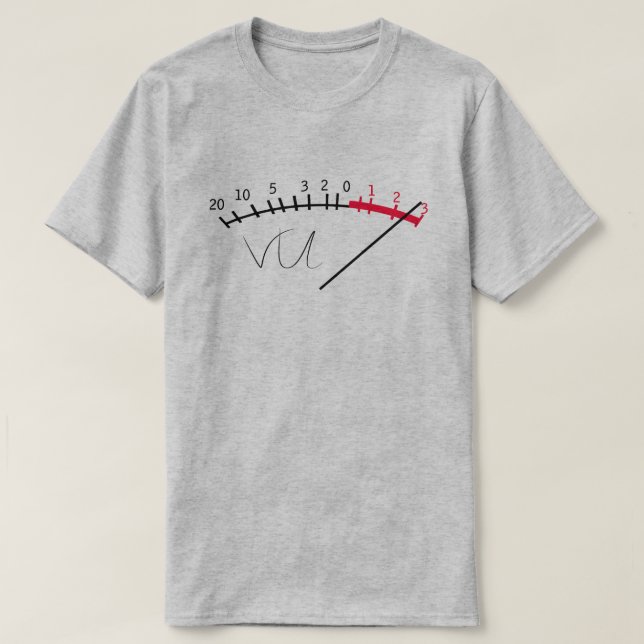 VU Meter Sound Level Studio  T-Shirt (Design Front)