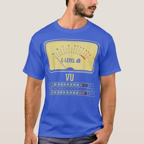 VU Meter Turntable DJ Record Music  T_Shirt