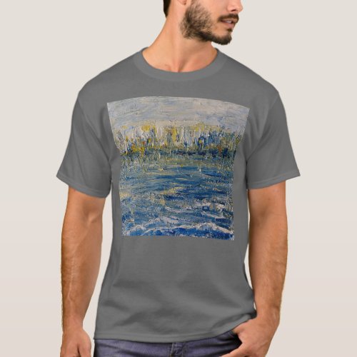 Vue depuis Yacht storm Brewing classique T_Shirt