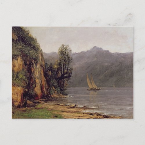 Vue du Lac Leman c1873_77 Postcard