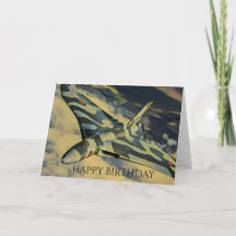 Vulcan Bomber Birthday Card