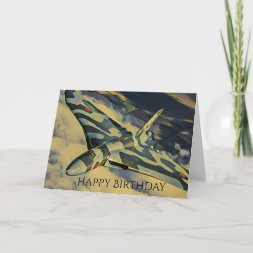 Vulcan Bomber Birthday Card