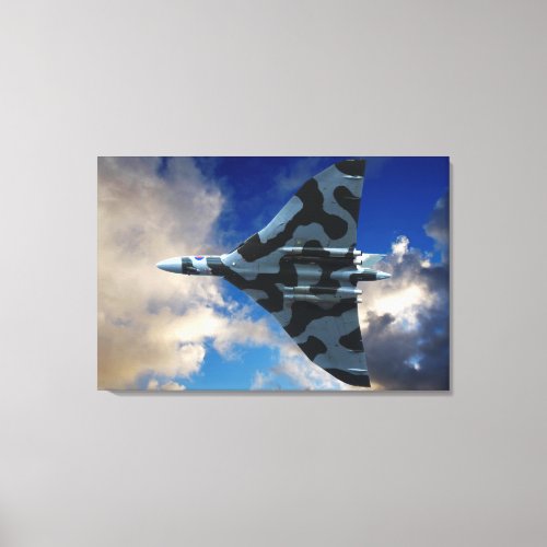 Vulcan bomber in flight canvas print