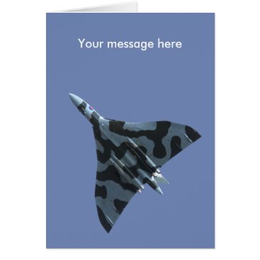 Vulcan bomber in flight card Vulcan bomber in flight card