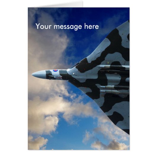 Vulcan bomber in flight cards (Front)