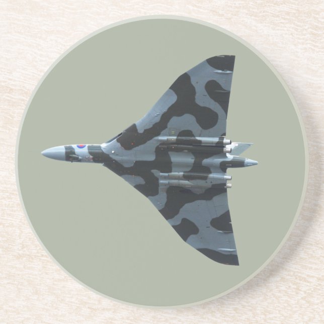 Vulcan bomber in flight drink coaster (Front)