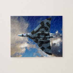 Vulcan bomber in flight jigsaw puzzle