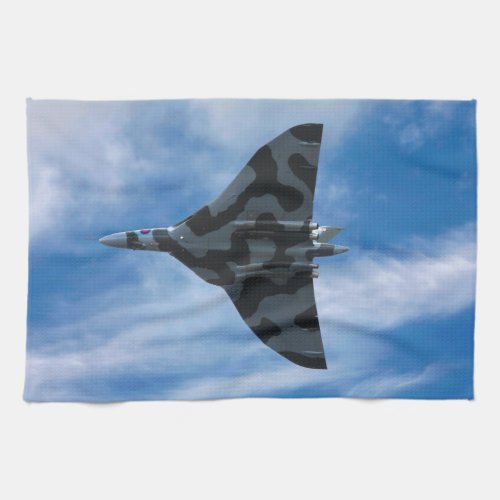 Vulcan bomber in flight kitchen towel