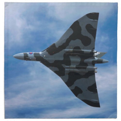 Vulcan bomber in flight napkin