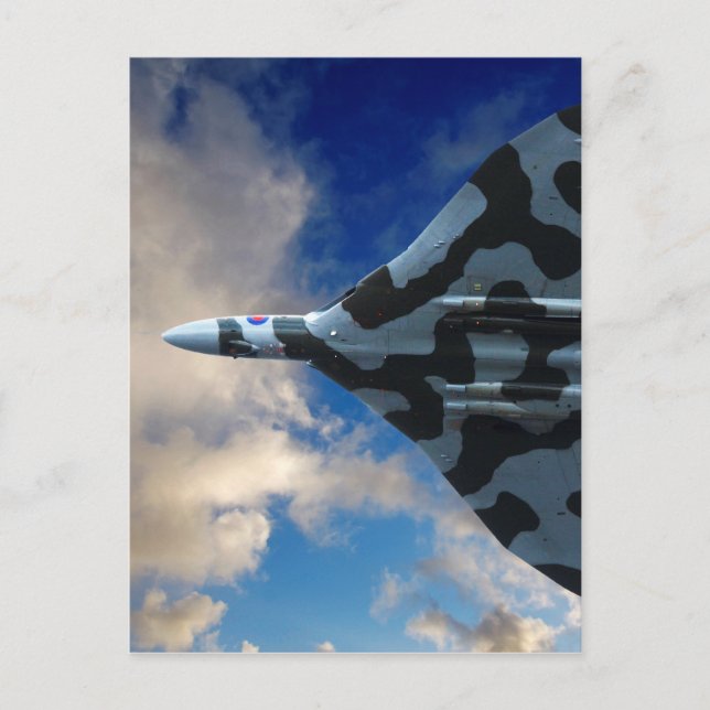 Vulcan bomber in flight postcard (Front)