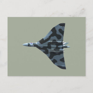 Vulcan bomber in flight postcard