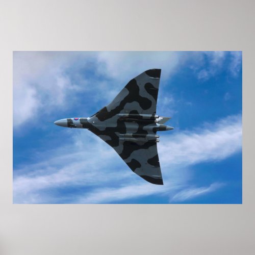 Vulcan bomber in flight poster
