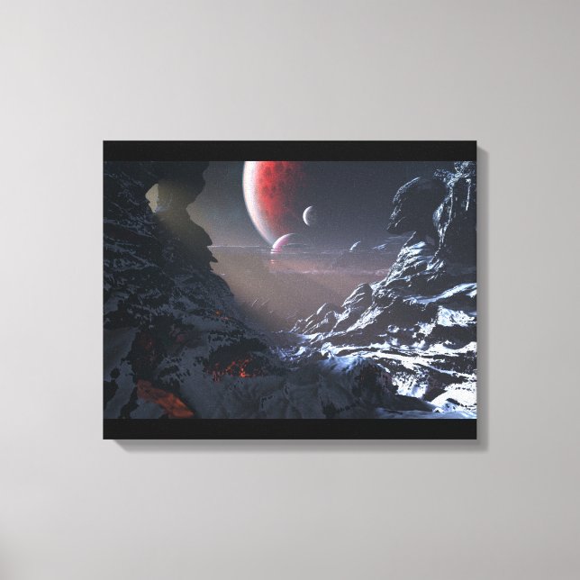 Vulcan (Snow) Canvas Print (Front)