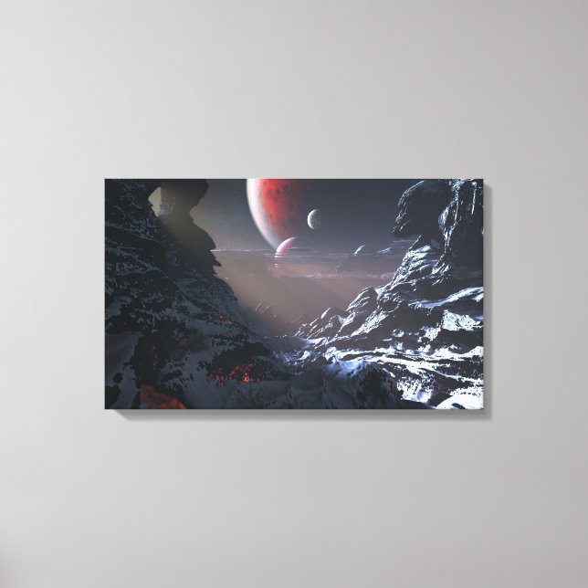 Vulcan (Snow) Canvas Print (Front)