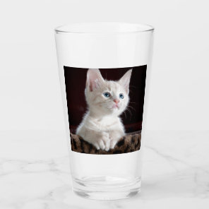 Vulnerable White Kitten Glass