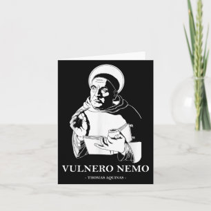 Vulnero Nemo Catholic Saint Thomas Aquinas Quote Card