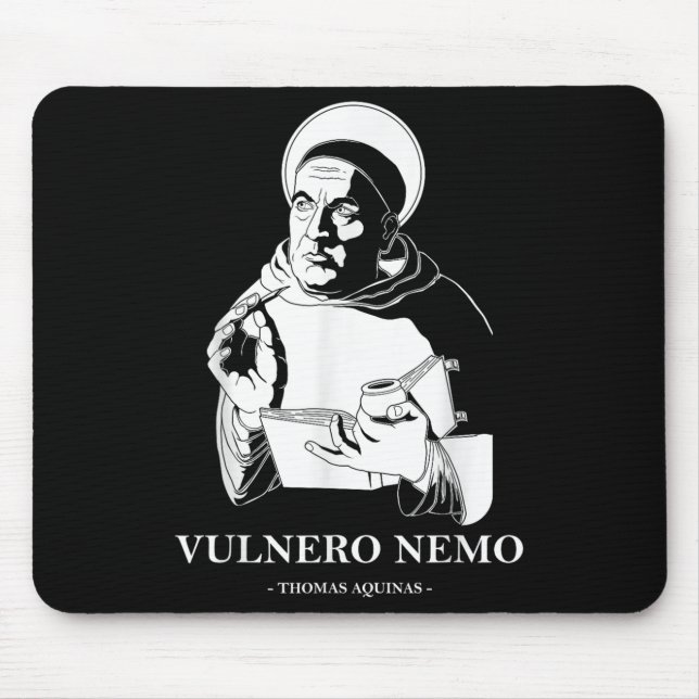 Vulnero Nemo Catholic Saint Thomas Aquinas Quote  Mouse Pad (Front)