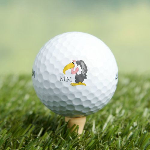 Vulture Design Monogrammed Golf Balls