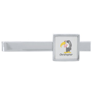 Vulture Design Personalised Silver Finish Tie Bar
