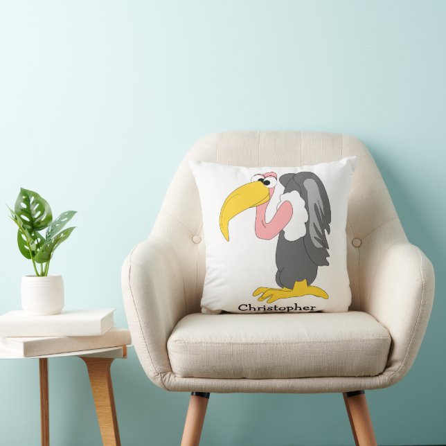 Vulture Design Personalised Throw Pillow (Chair)