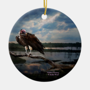 Vulture Fantasy ceramic hanging ornament
