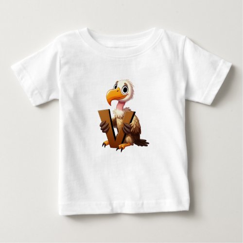 Vulture Letter V Baby T_Shirt