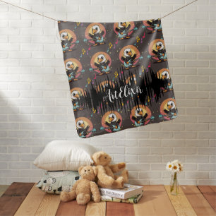 Vulture Music Kawaii Print Baby Blanket