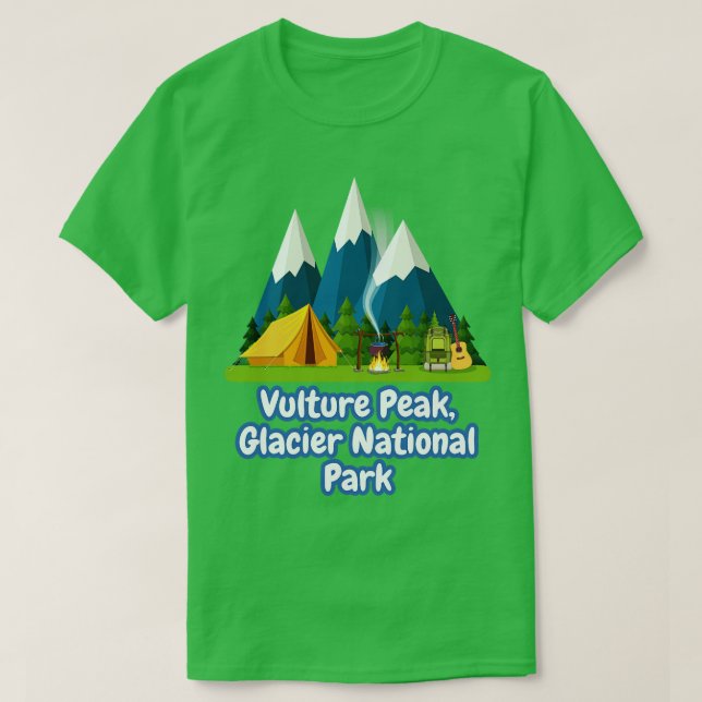 Vulture Peak Glacier National Park T-Shirt (Design Front)