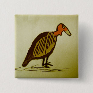 vulture pinback button