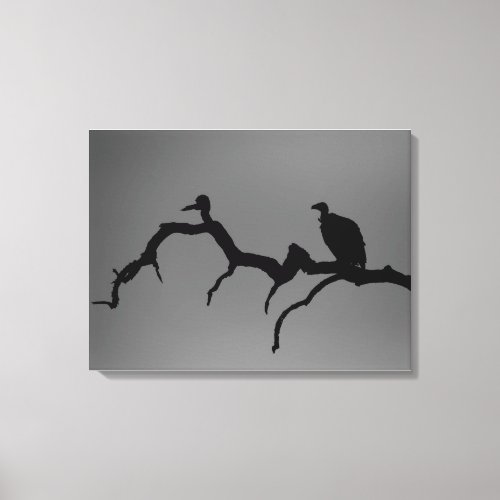 Vulture Silhouette Canvas Print